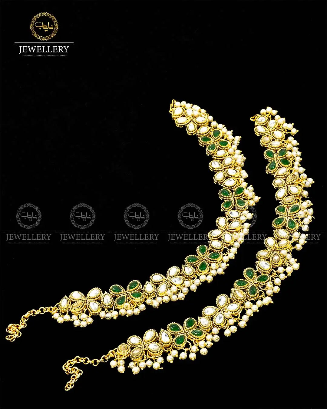 Kundan Anklets (Pazaib) Pair NJ - 1685 Nayab Jewellery