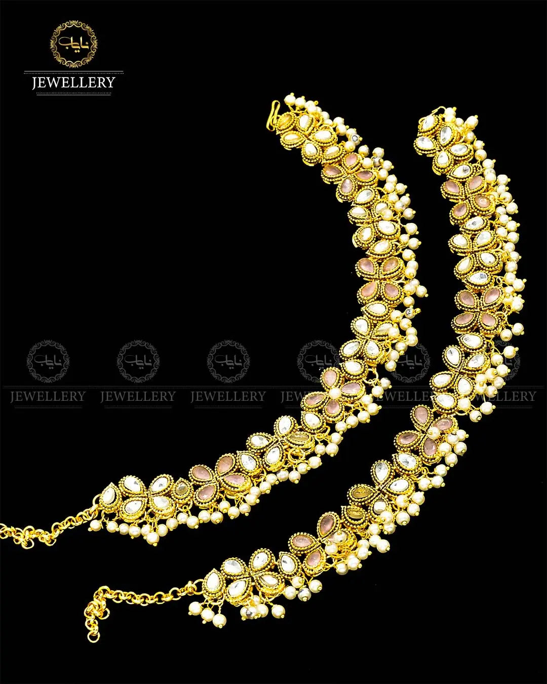 Kundan Anklets (Pazaib) Pair NJ - 1685 Nayab Jewellery