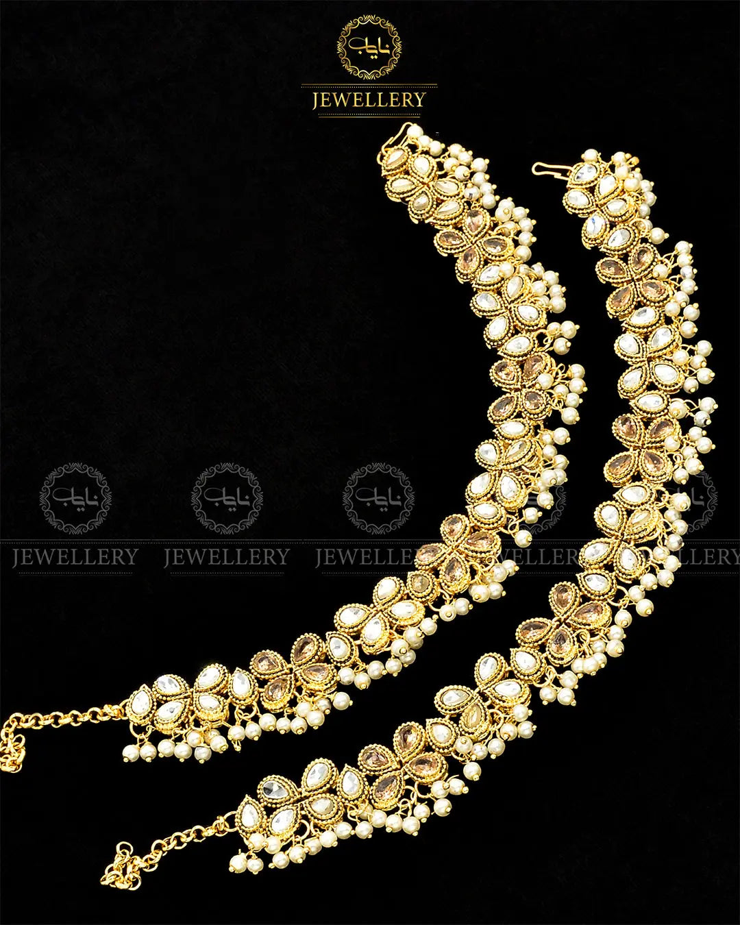 Kundan Anklets (Pazaib) Pair NJ - 1685 Nayab Jewellery