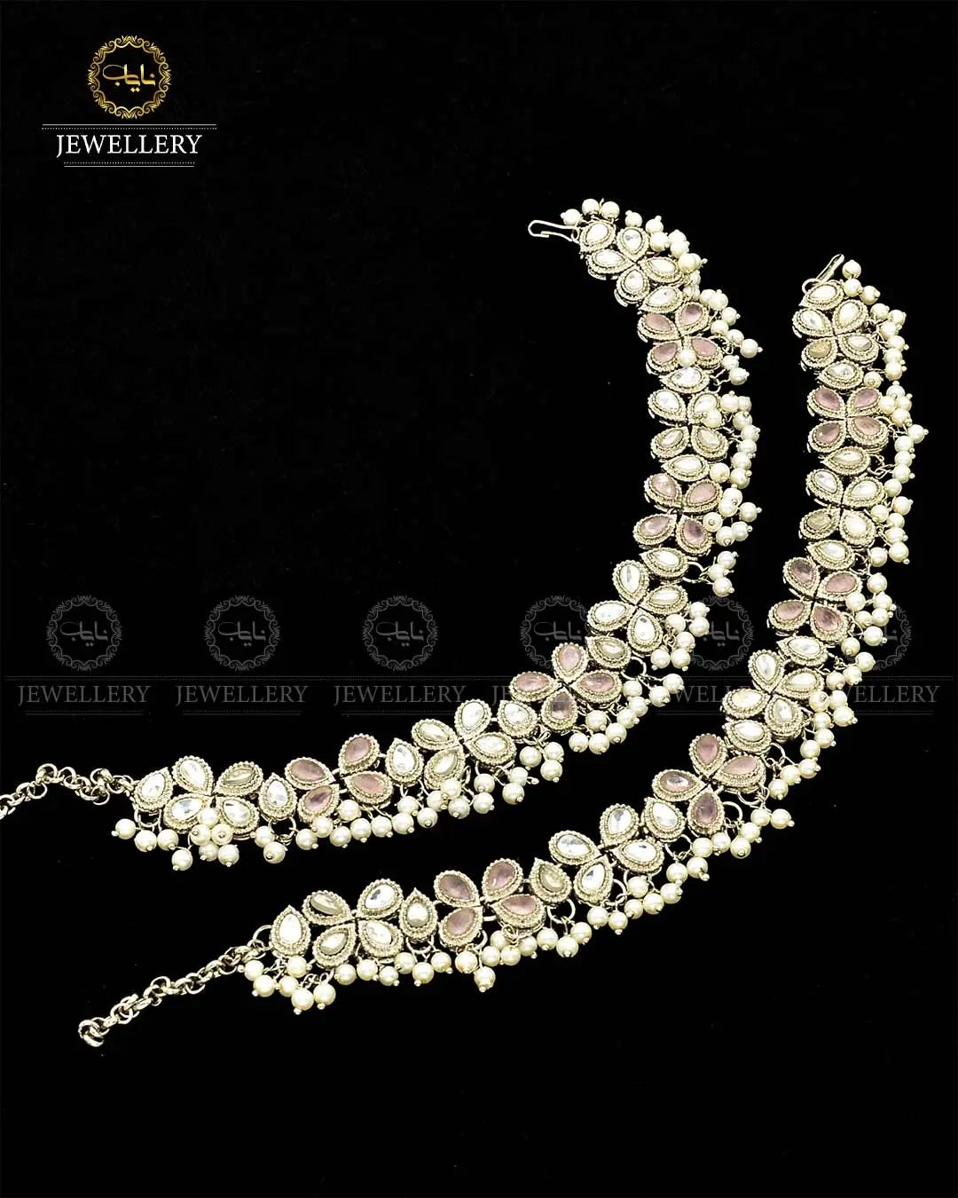 Kundan Anklets (Pazaib) Pair NJ - 1685-S Nayab Jewellery