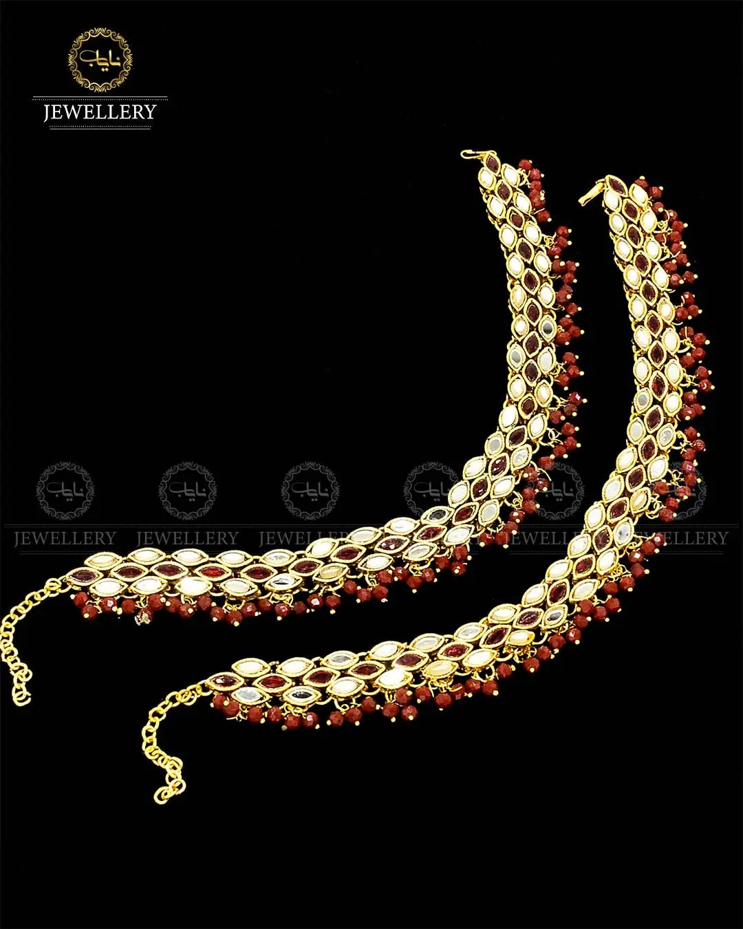 Kundan Anklets (Pazaib) Pair NJ - 1686 Nayab Jewellery