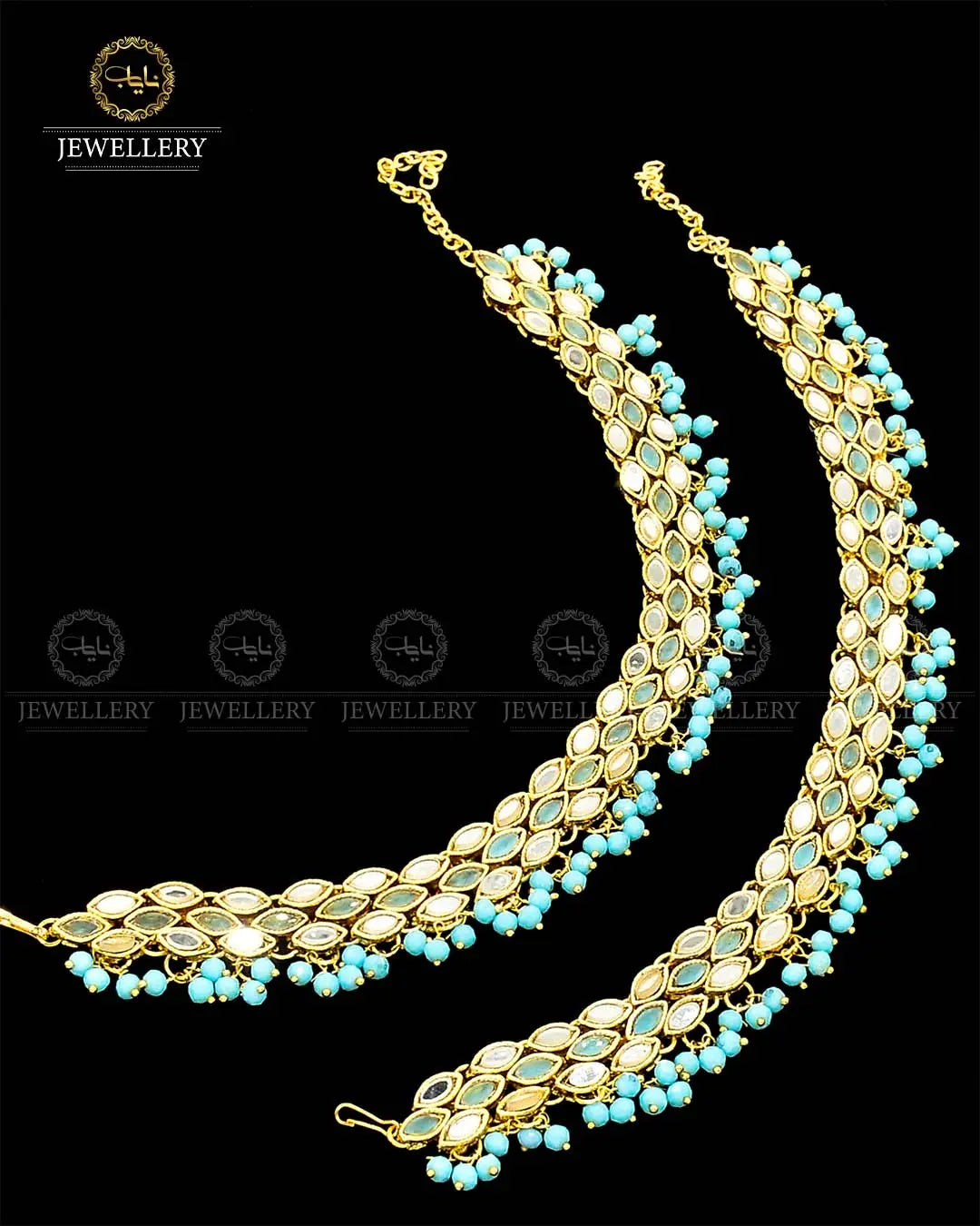 Kundan Anklets (Pazaib) Pair NJ - 1686 Nayab Jewellery