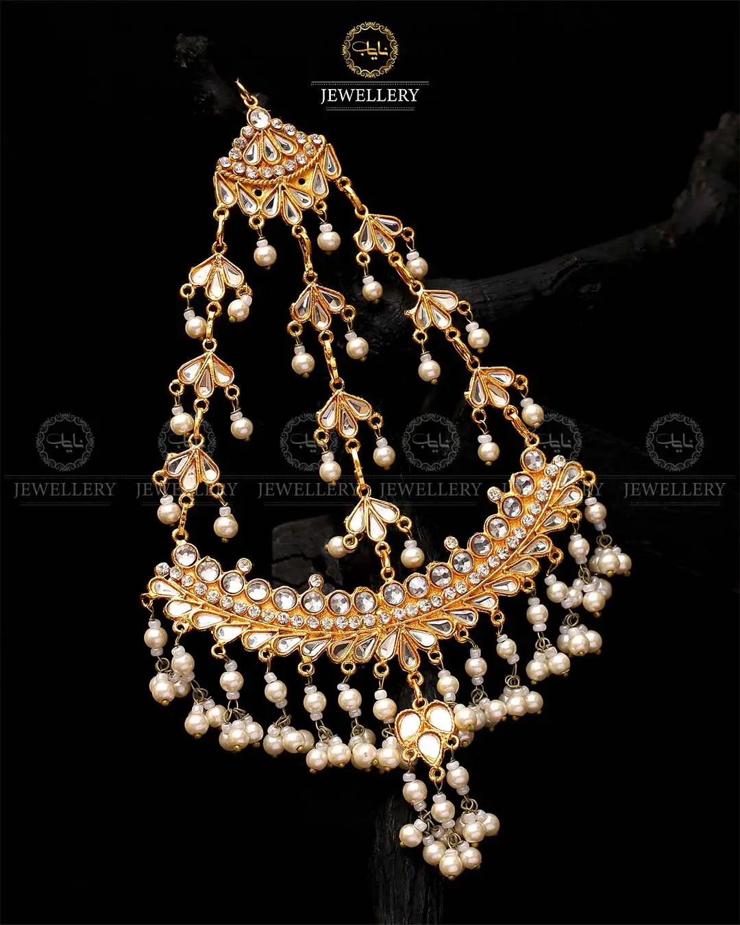 Kundan Bridal big size jhomer-2109 Nayab Jewellery