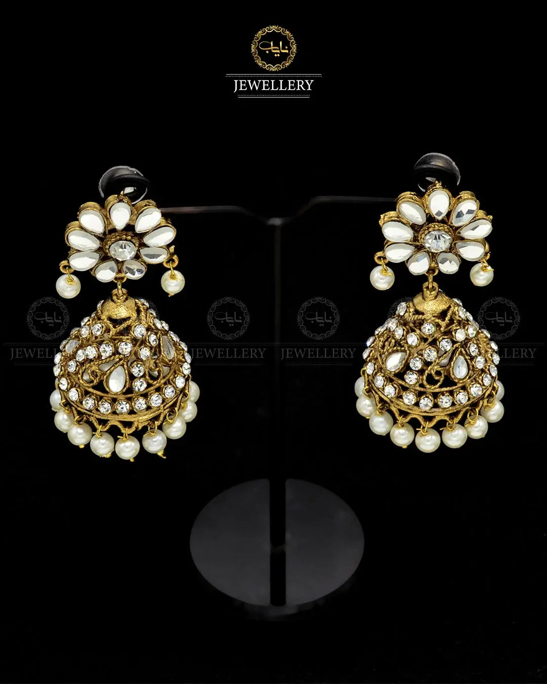 Kundan Jhumki NJ-1844-G Nayab Jewellery