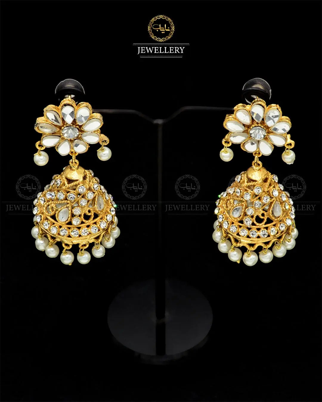 Kundan Jhumki NJ-1844-G Nayab Jewellery