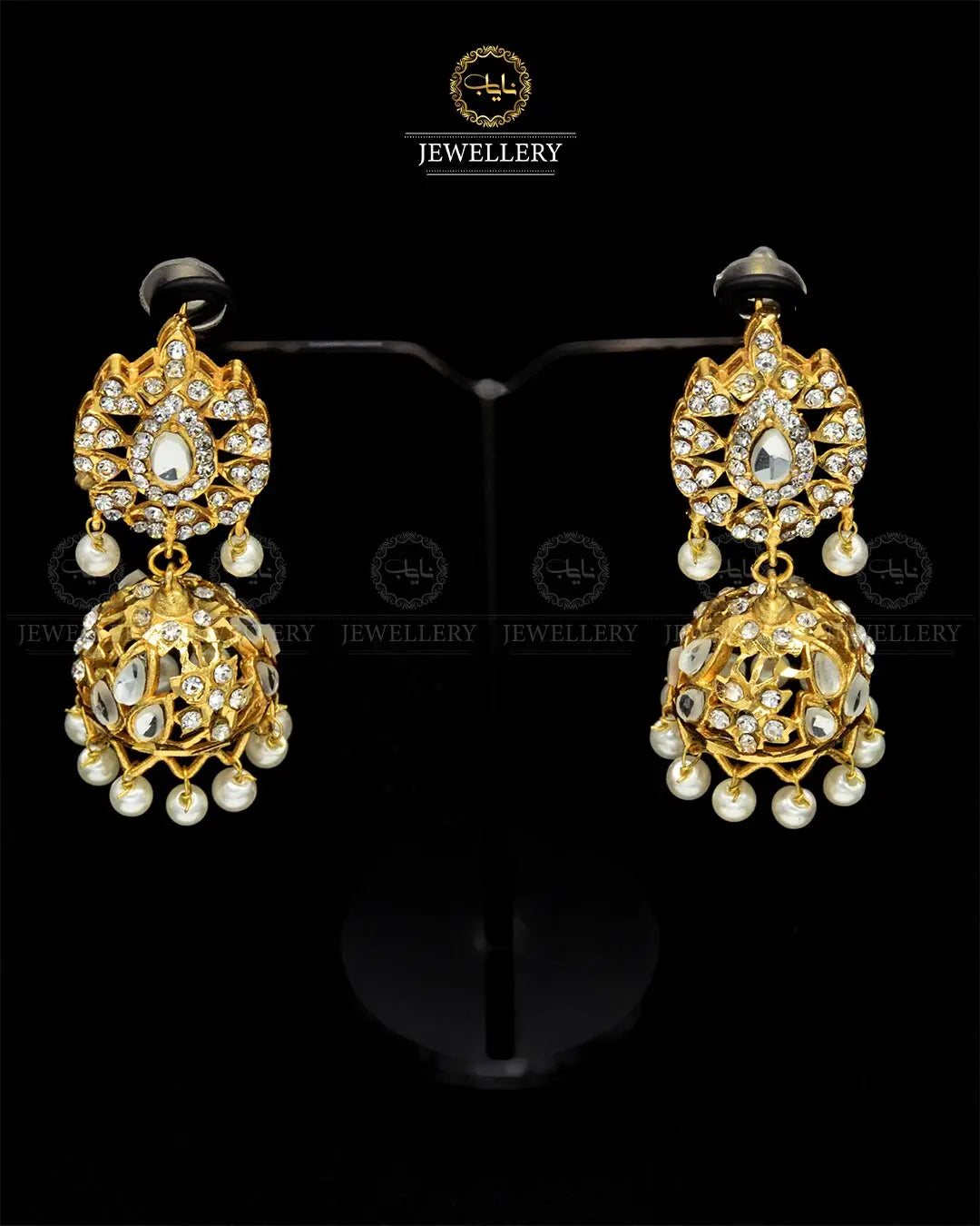 Kundan Jhumki NJ-1845-G Nayab Jewellery