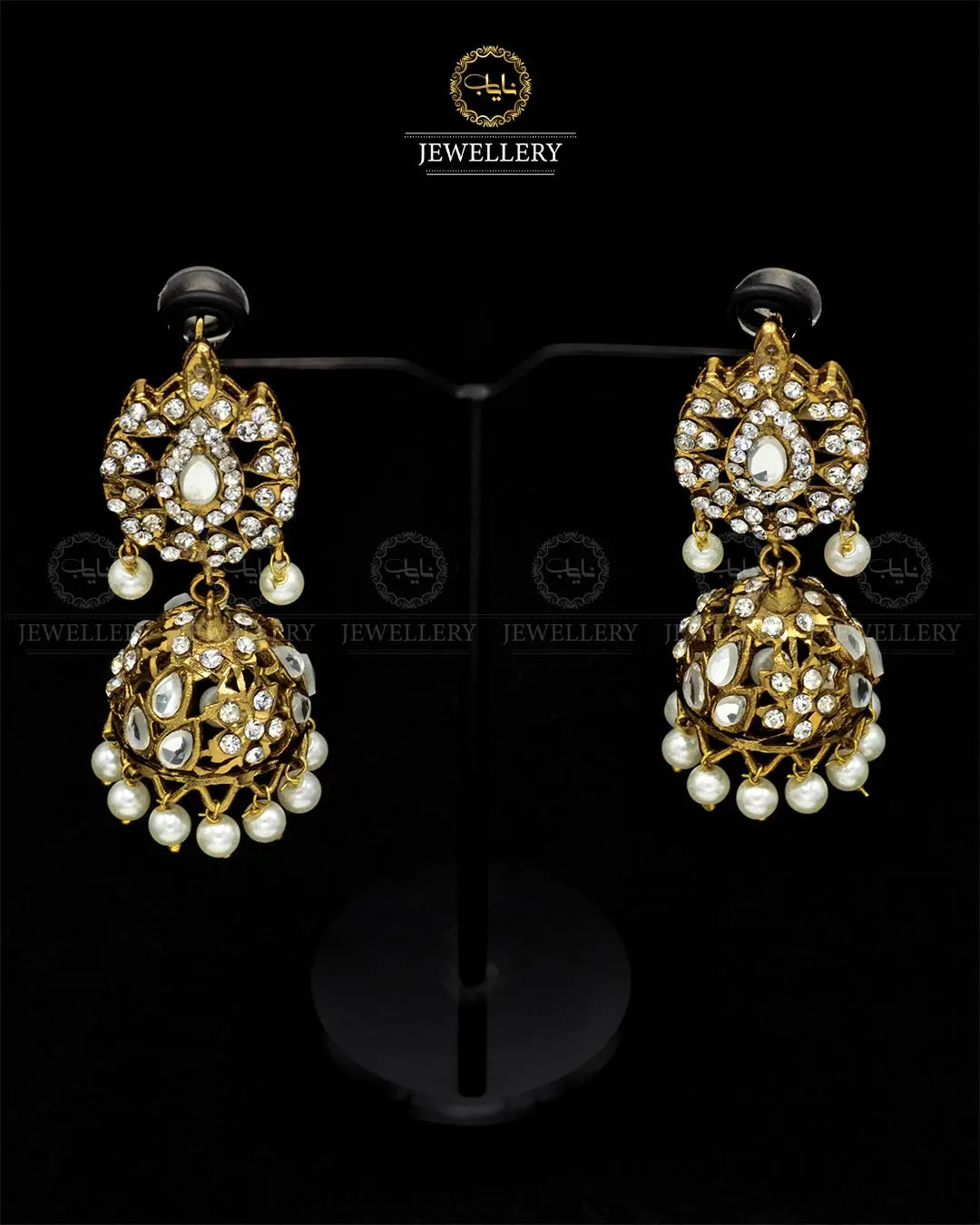 Kundan Jhumki NJ-1845-G Nayab Jewellery