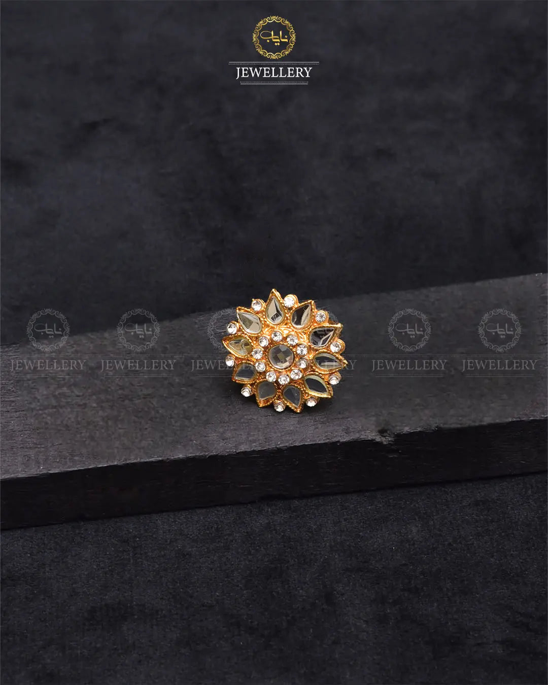 Kundan adjustable Ring -2308 Nayab Jewellery