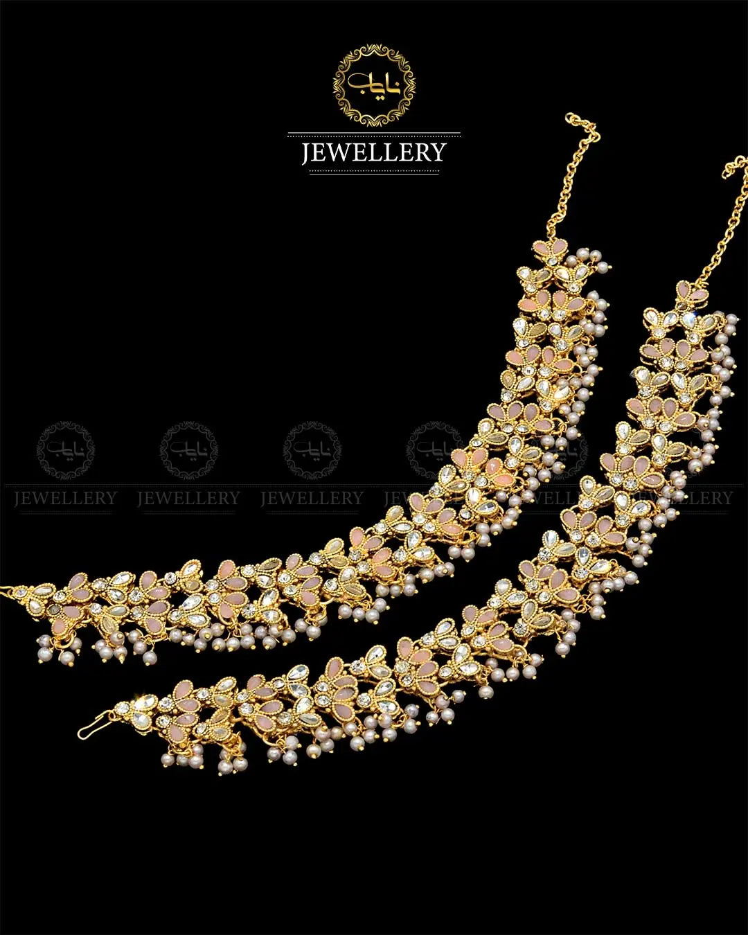 Kundan anklets Pazaib (pair)NJ-1829-G Nayab Jewellery