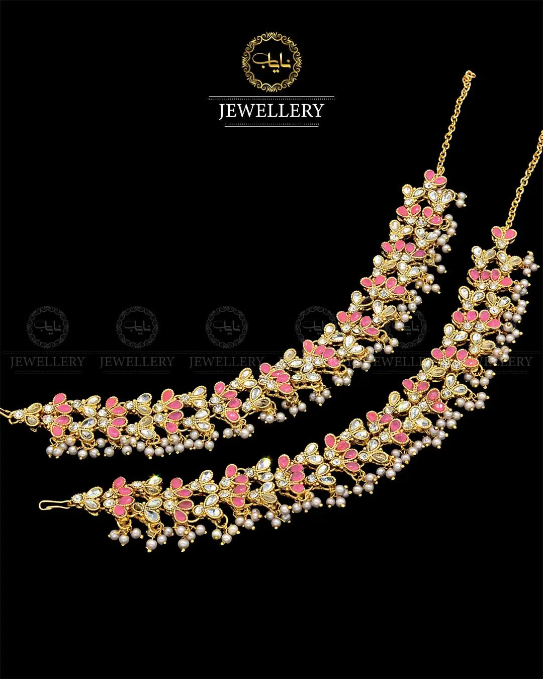 Kundan anklets Pazaib (pair)NJ-1829-G Nayab Jewellery