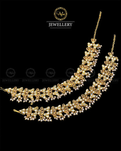 Kundan anklets Pazaib (pair)NJ-1829-G Nayab Jewellery