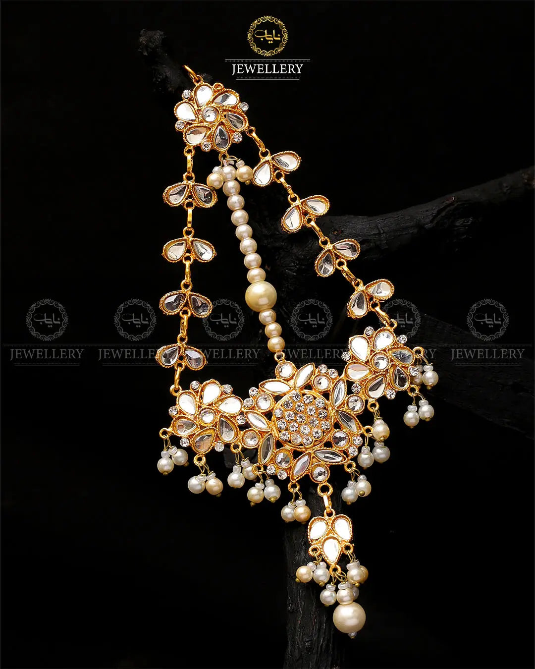 Kundan mid size jhomer-2106 Nayab Jewellery