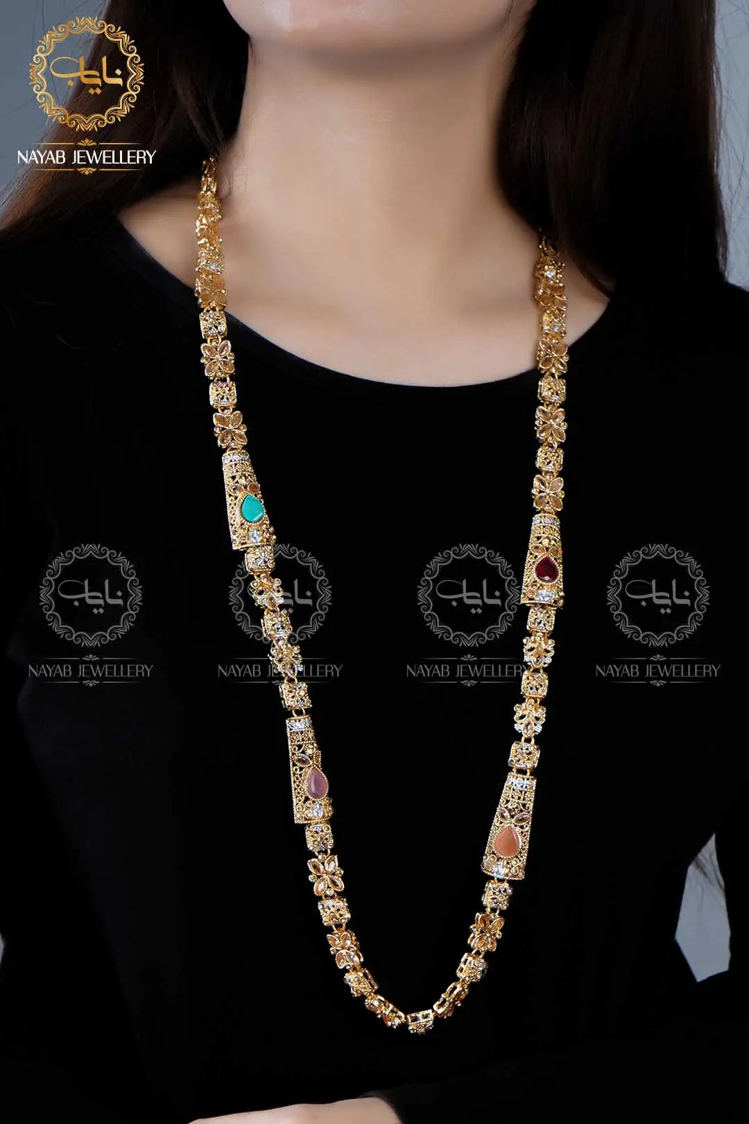 Light Weight Fancy Egyptian Mala (Without Earrings)  NJ-1165 Nayab Jewellery