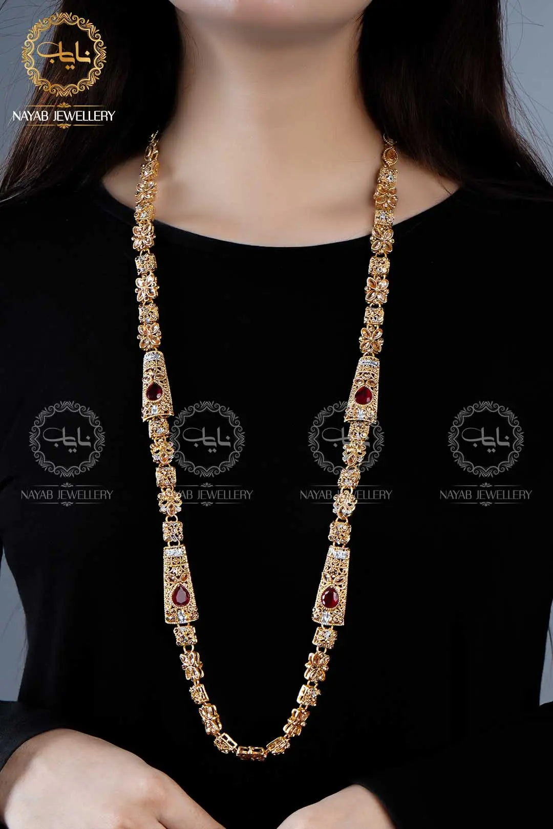 Light Weight Fancy Egyptian Mala (Without Earrings)  NJ-1165 Nayab Jewellery