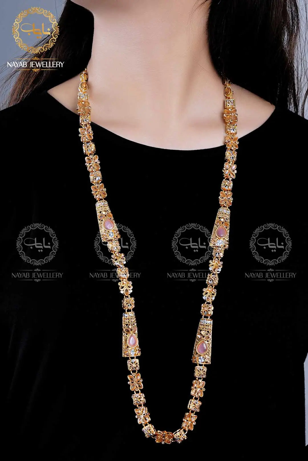 Light Weight Fancy Egyptian Mala (Without Earrings)  NJ-1165 Nayab Jewellery