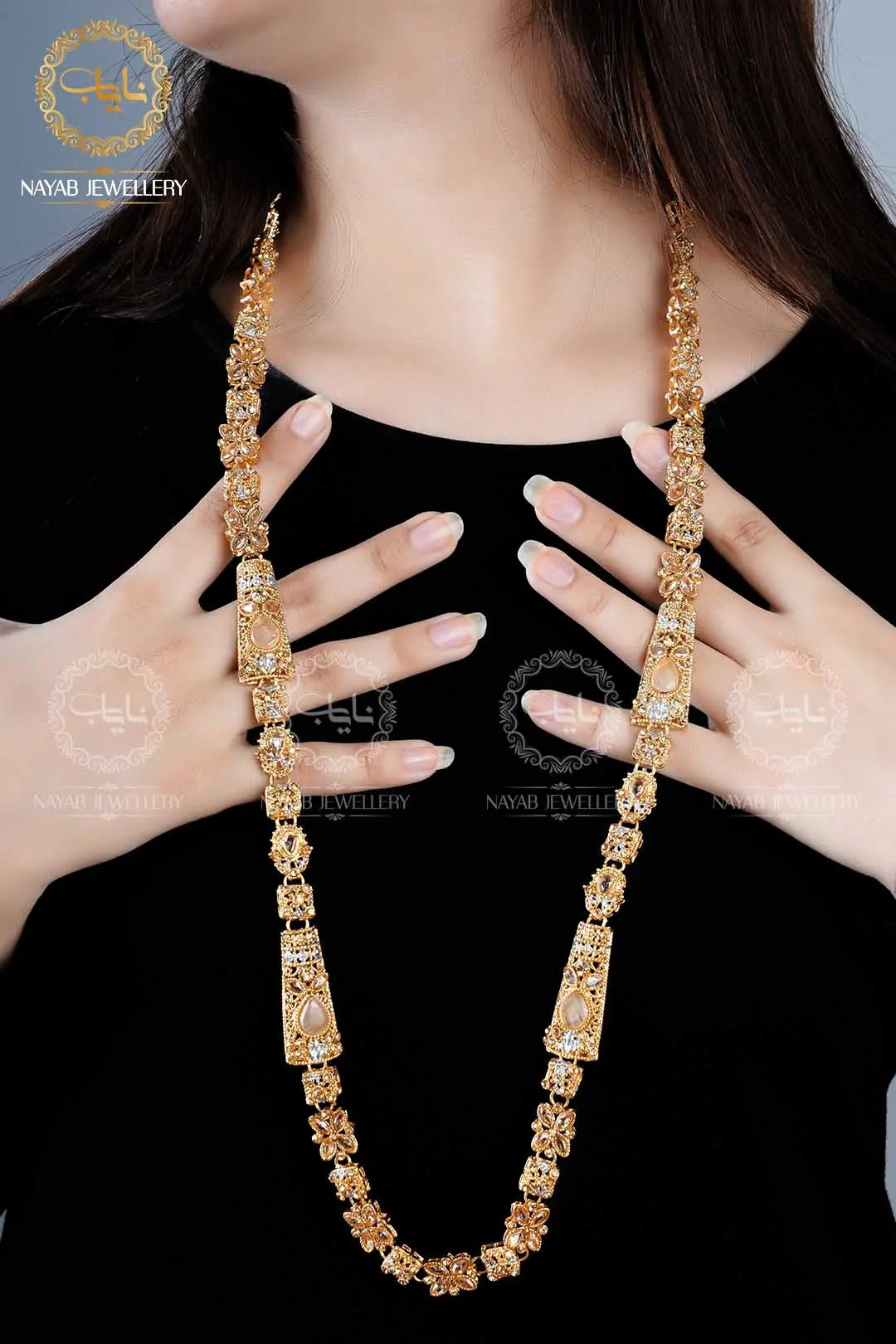 Light Weight Fancy Egyptian Mala (Without Earrings)  NJ-1165 Nayab Jewellery