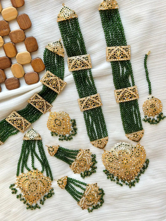 Light Weight Hyedrabadi Bridal set NJ -1655 Nayab Jewellery