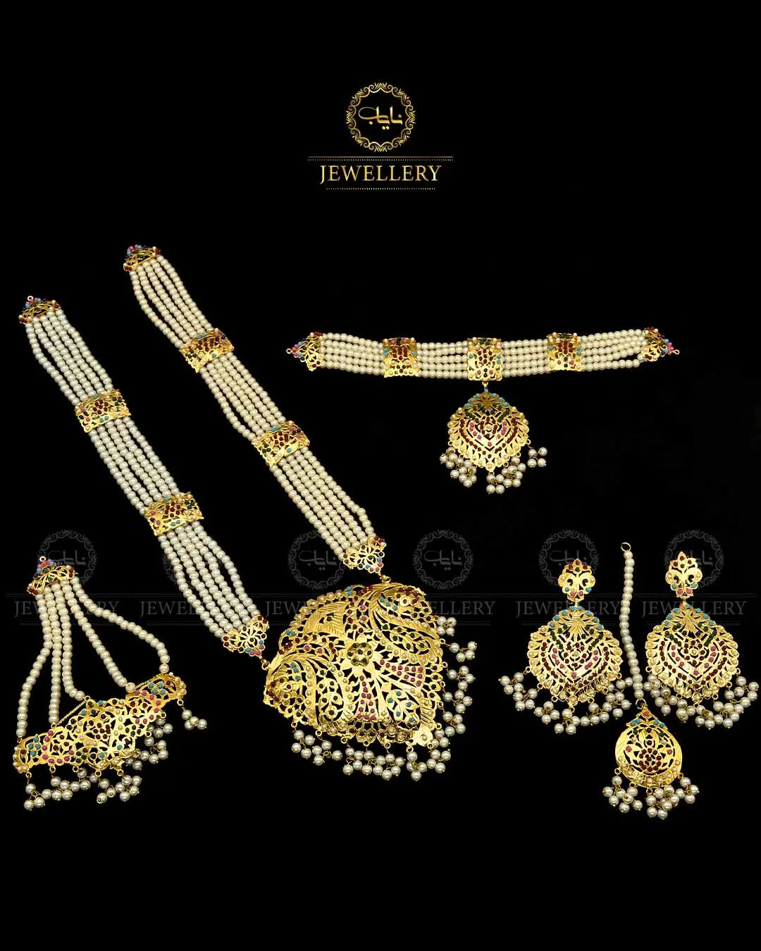 Light Weight Hyedrabadi Bridal set NJ-1657 Nayab Jewellery