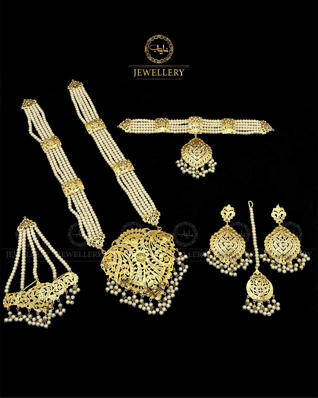 Light Weight Hyedrabadi Bridal set NJ-1657 Nayab Jewellery