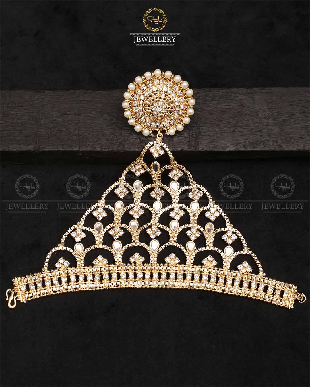 Manjoos Full hand Anja with adjustable ring-2322-Golden Nayab Jewellery