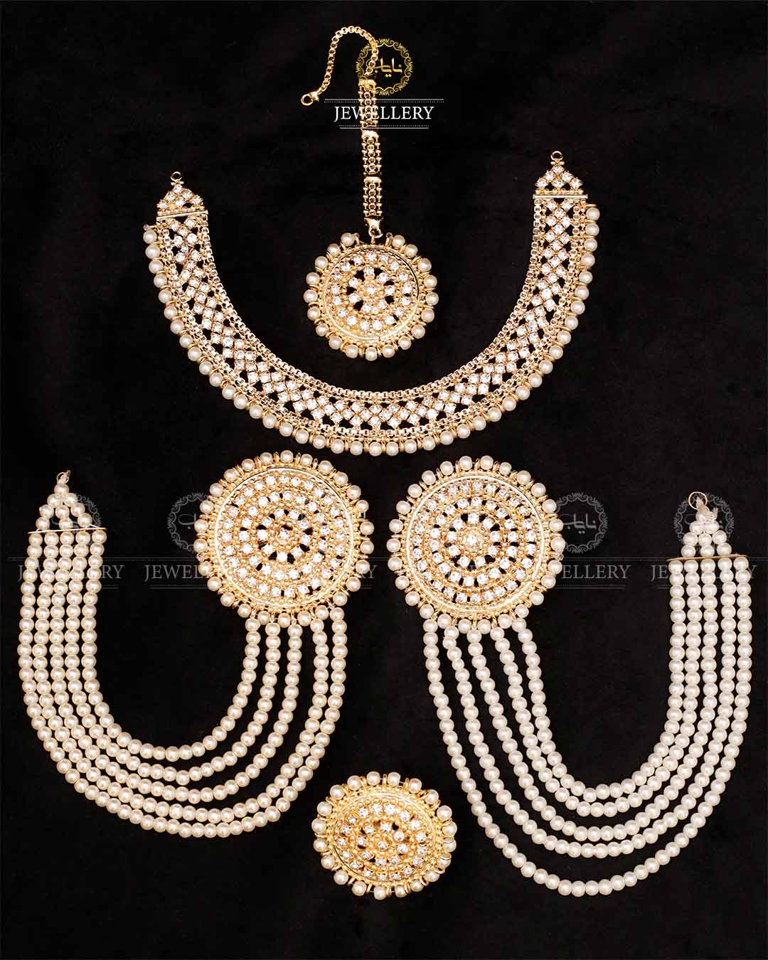 Manjoos Necklace set with sahara earrings-2622 Nayab Jewellery