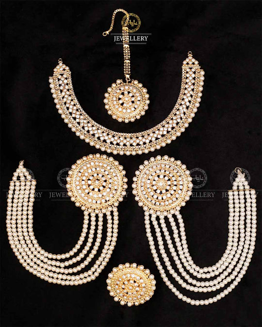 Manjoos Necklace set with sahara earrings-2622 Nayab Jewellery