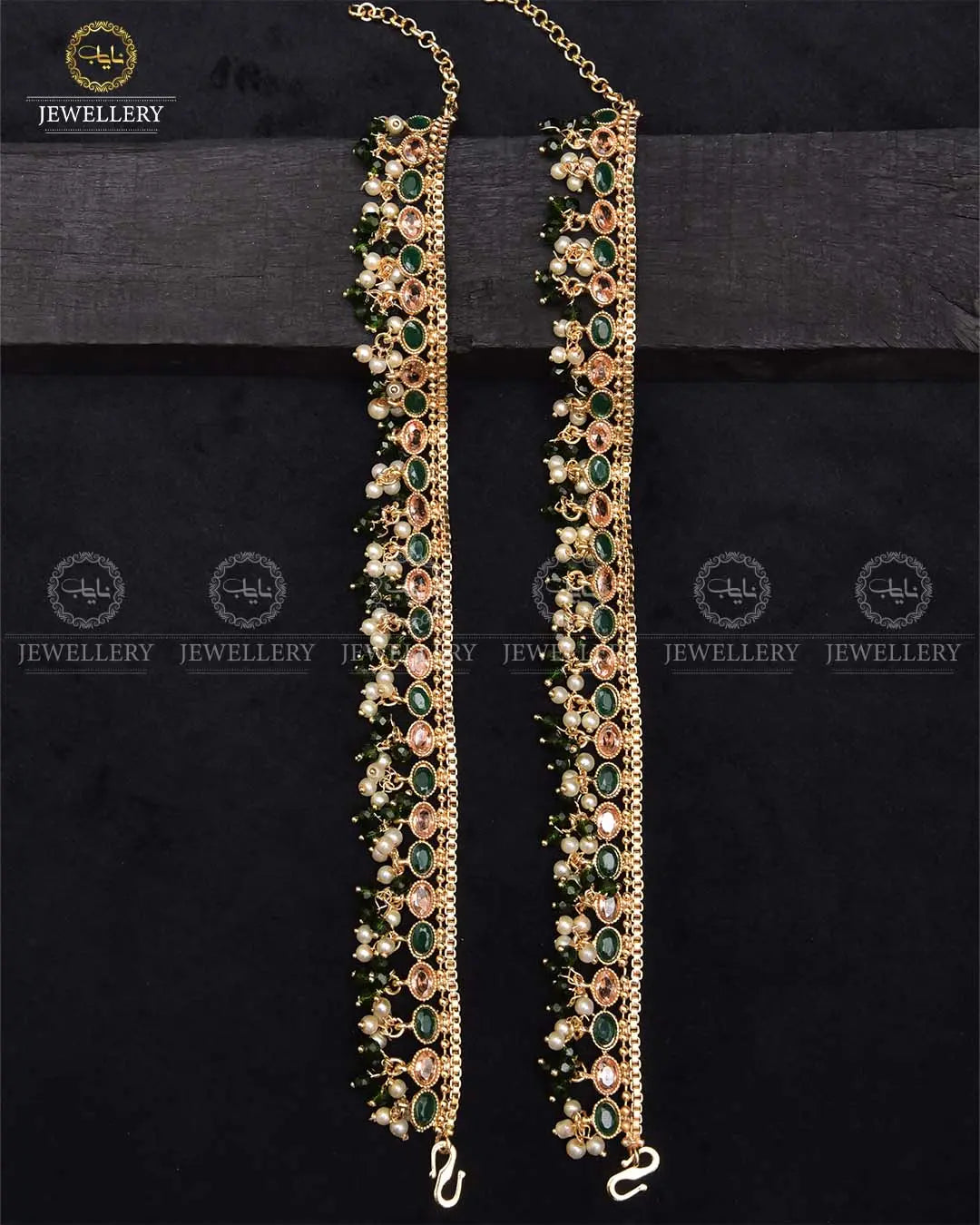 Manjoos Zarcon Anklet (Pazaib)-2290-Golden Nayab Jewellery