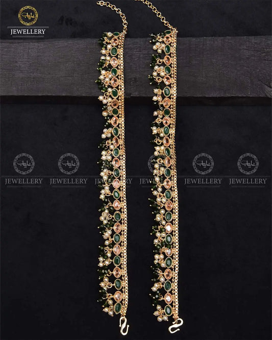 Manjoos Zarcon Anklet (Pazaib)-2290-Golden Nayab Jewellery
