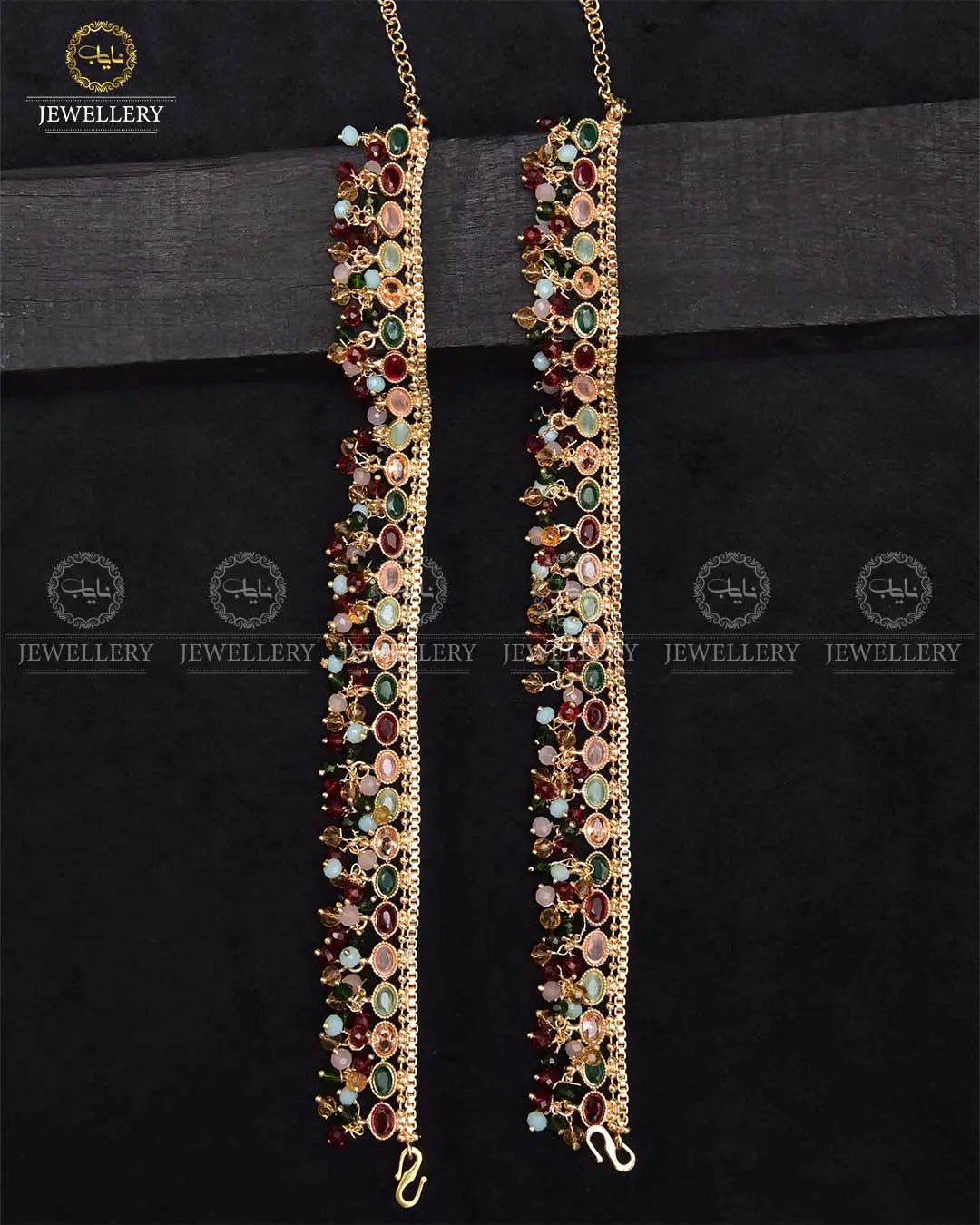 Manjoos Zarcon Anklet (Pazaib)-2290-Golden Nayab Jewellery