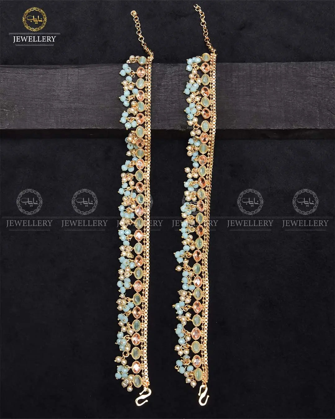 Manjoos Zarcon Anklet (Pazaib)-2290-Golden Nayab Jewellery