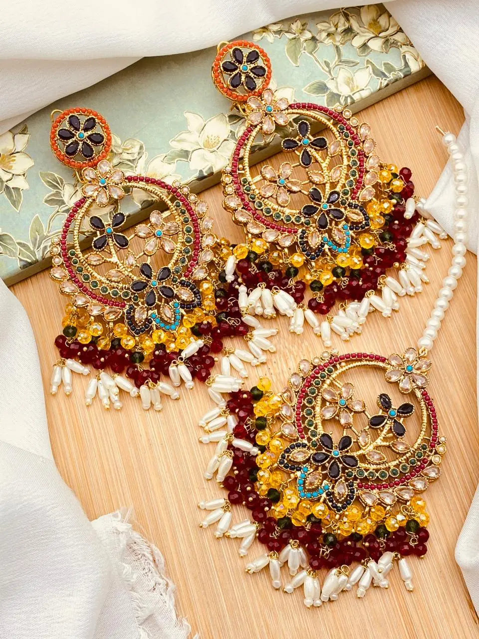 Marjan Traditional Noratan Baali Tika  -2137-Golden Nayab Jewellery