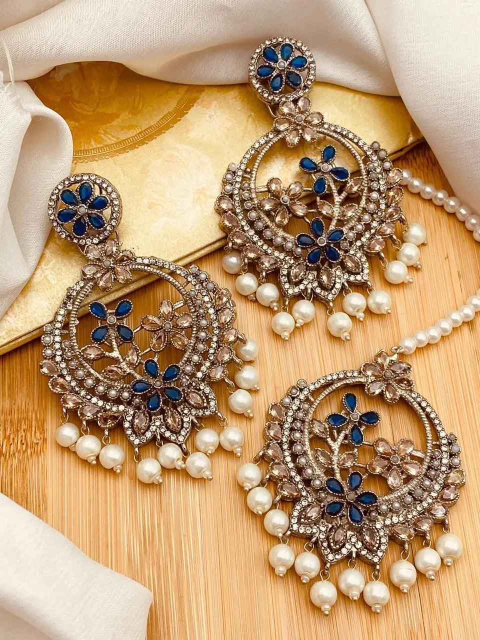 Marjan Zarcon Baali Tika -2137-Silver Nayab Jewellery