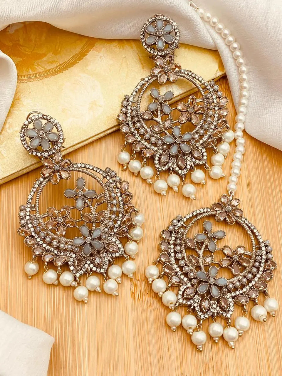 Marjan Zarcon Baali Tika -2137-Silver Nayab Jewellery