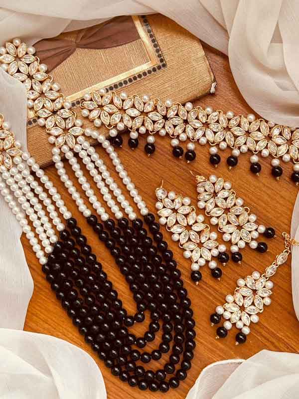 Mughlai Pearl Bridal Necklace (original) NJ-1005 (special colour) Nayab Jewellery