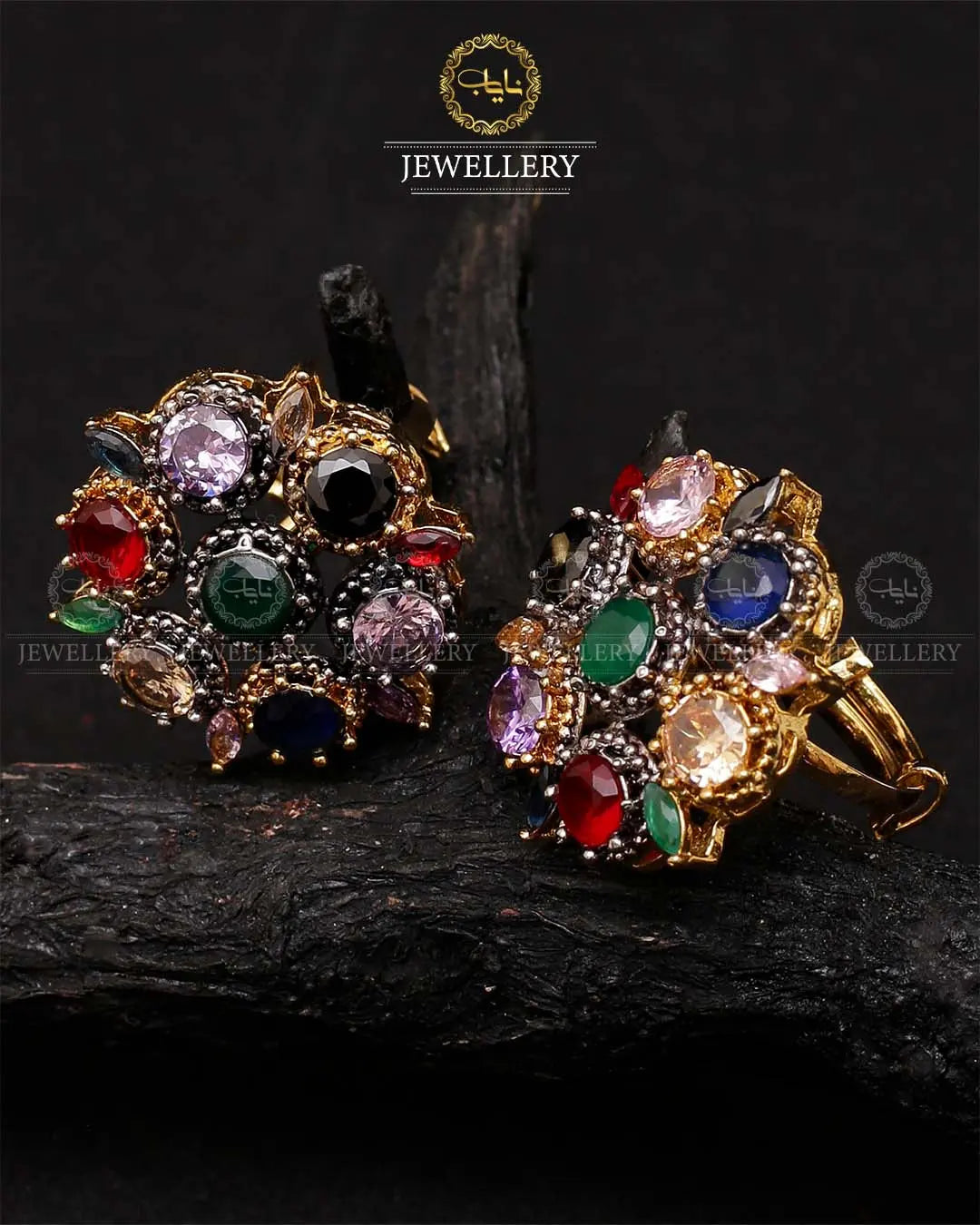 Multi Zarcon Adjustable Ring-2057 Nayab Jewellery