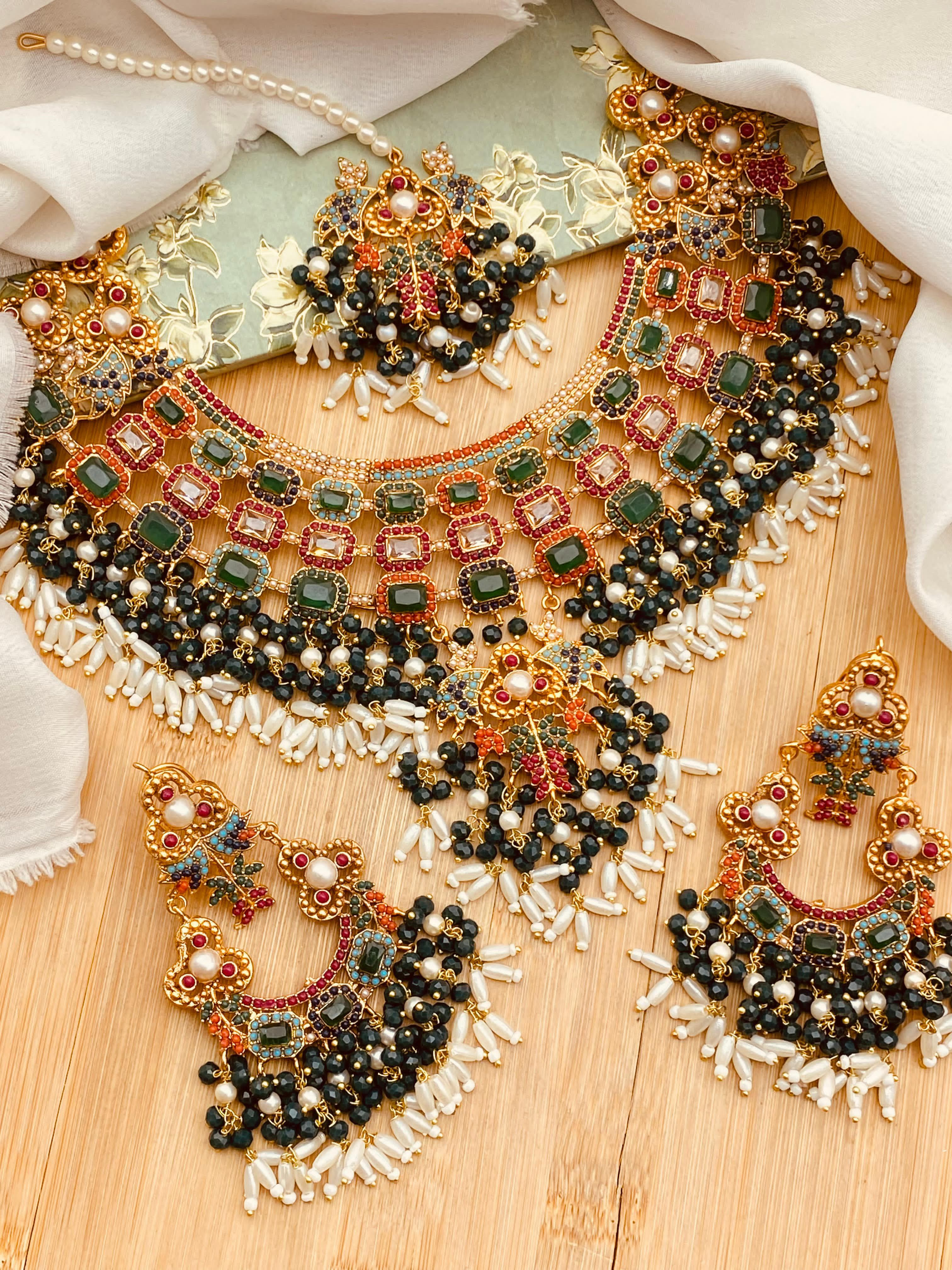 Nafees Noratan Bridal set-2350 Nayab Jewellery