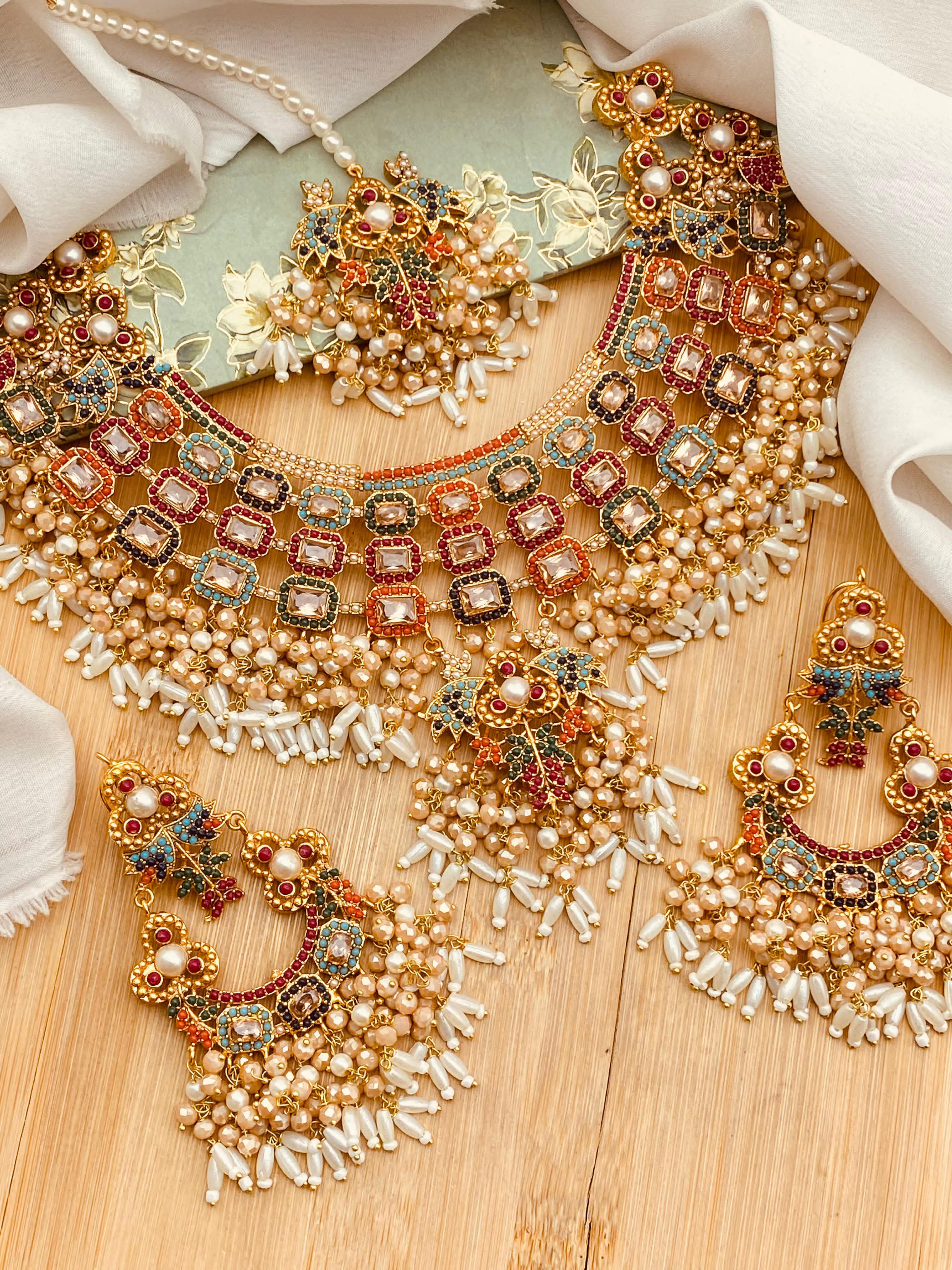 Nafees Noratan Bridal set-2350 Nayab Jewellery