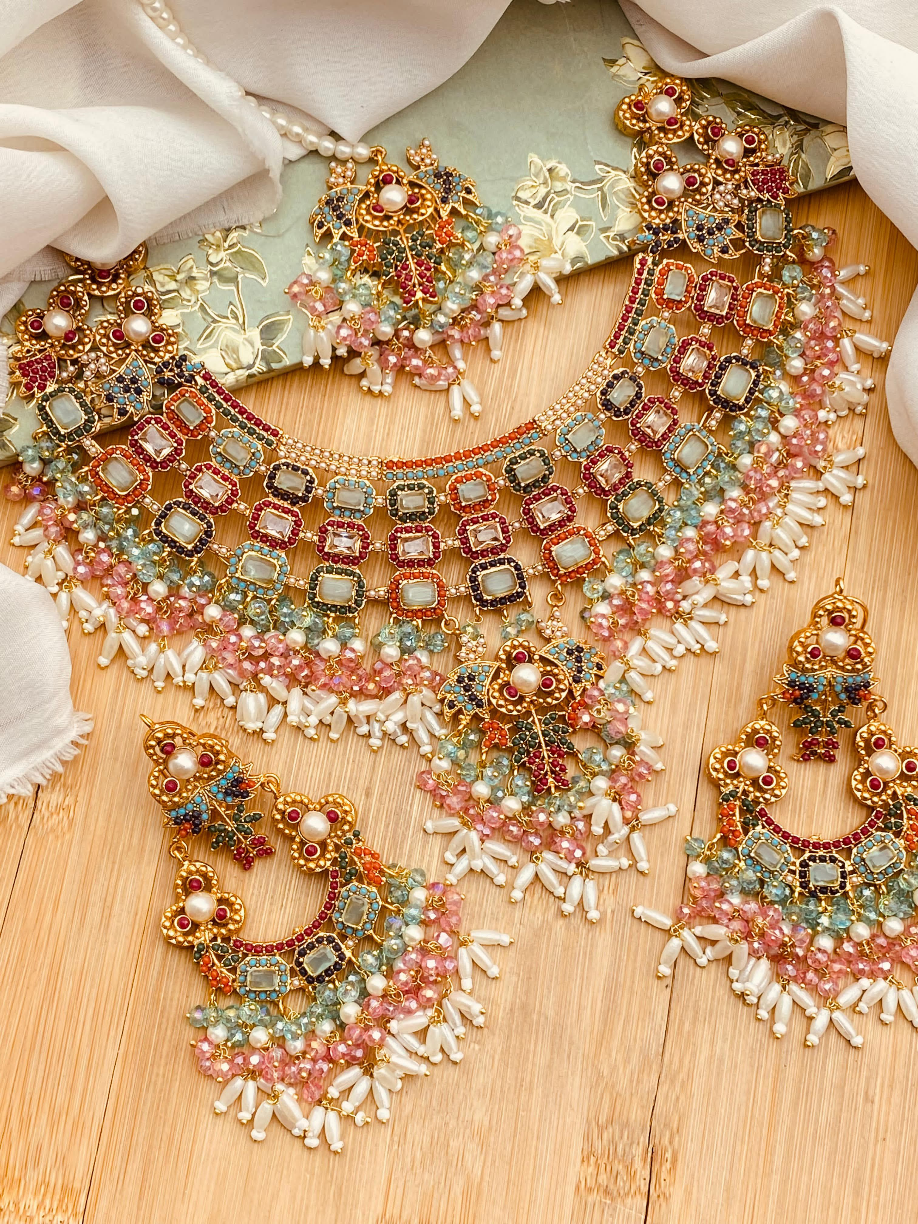 Nafees Noratan Bridal set-2350 Nayab Jewellery