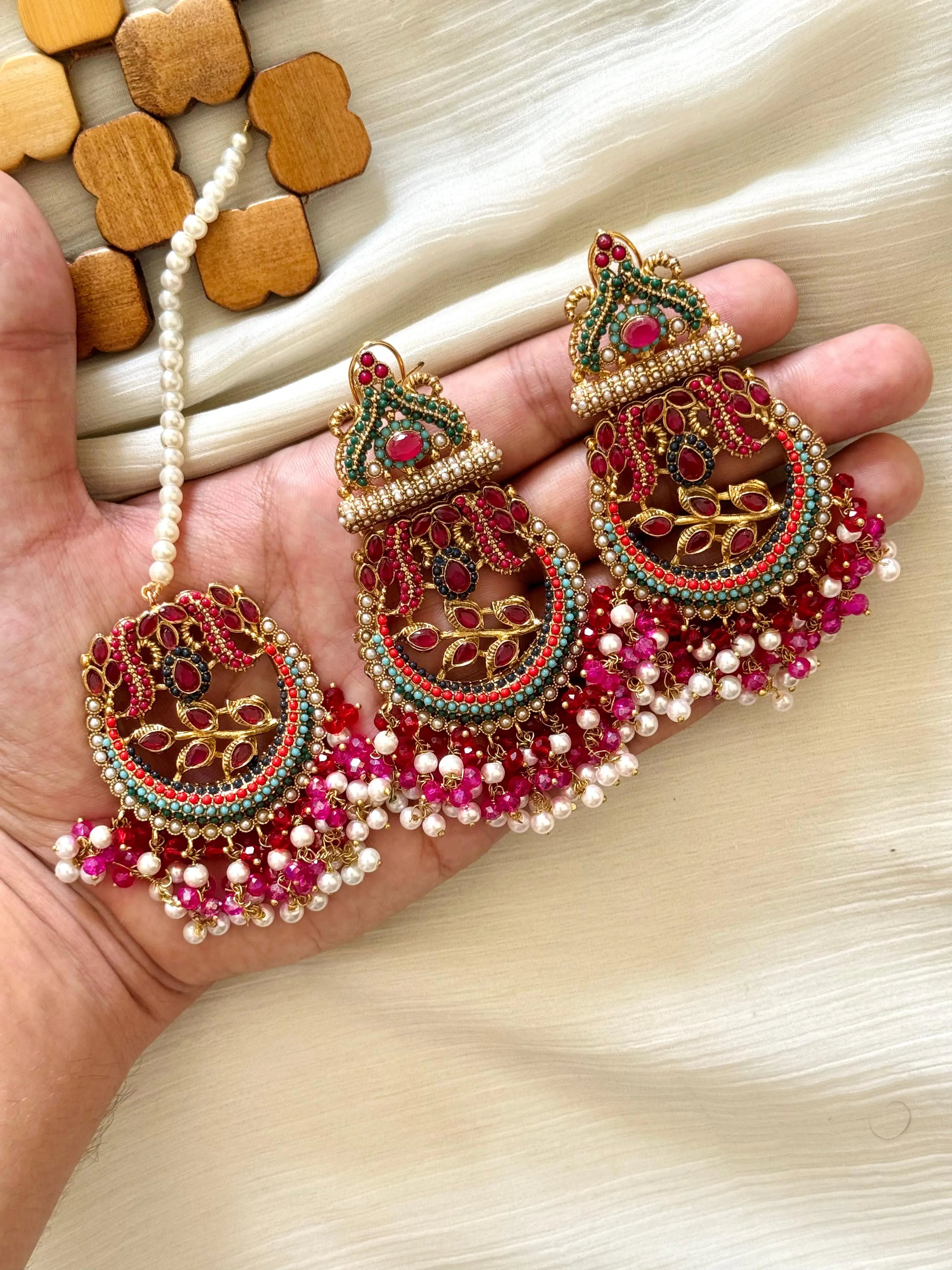 Noratan Baali Tika set-2304 Nayab Jewellery