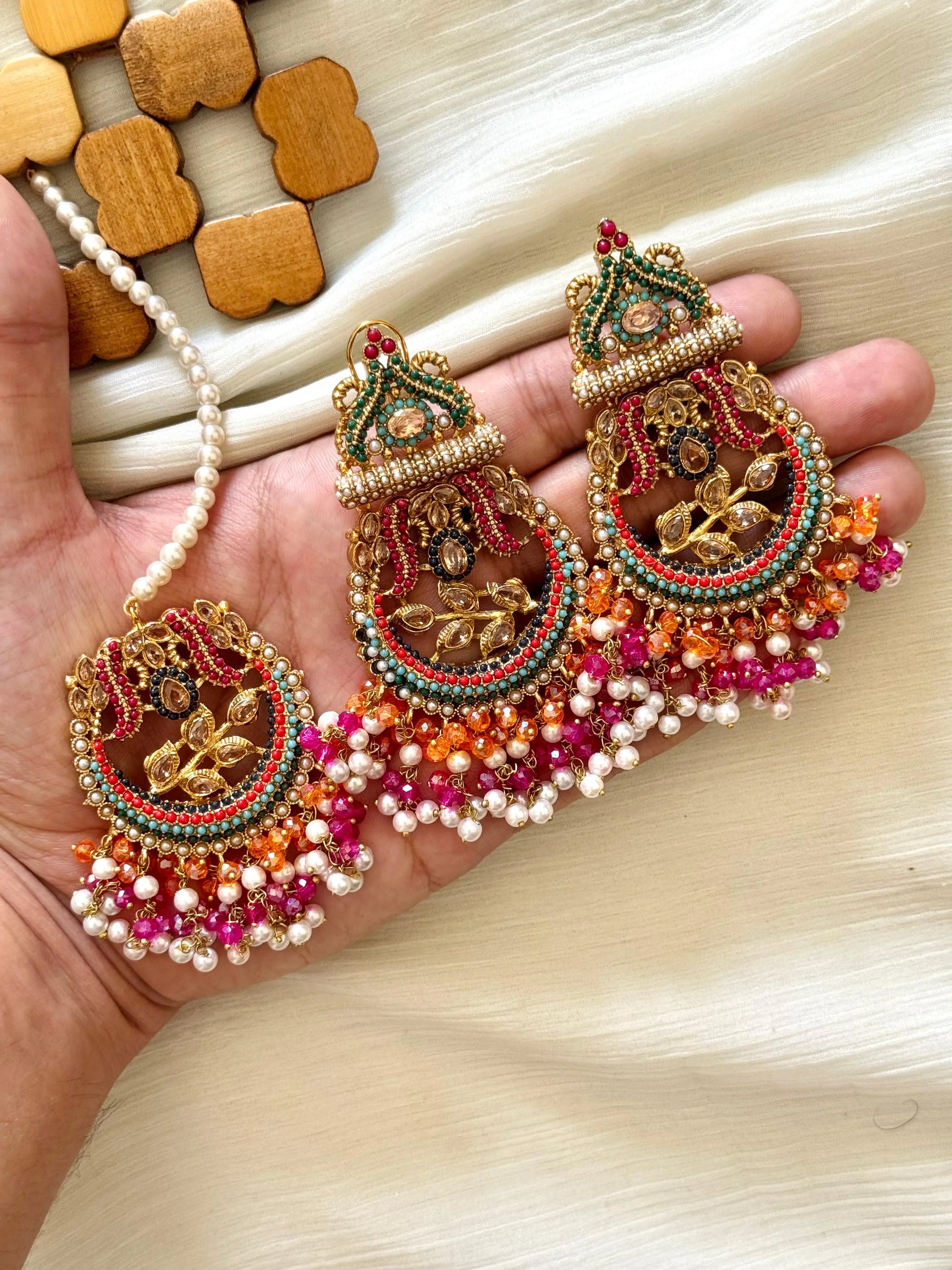 Noratan Baali Tika set-2304 Nayab Jewellery