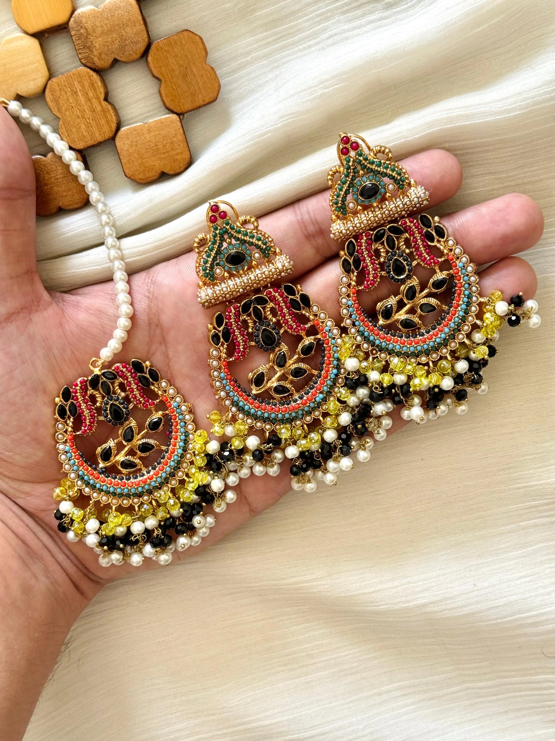 Noratan Baali Tika set-2304 Nayab Jewellery