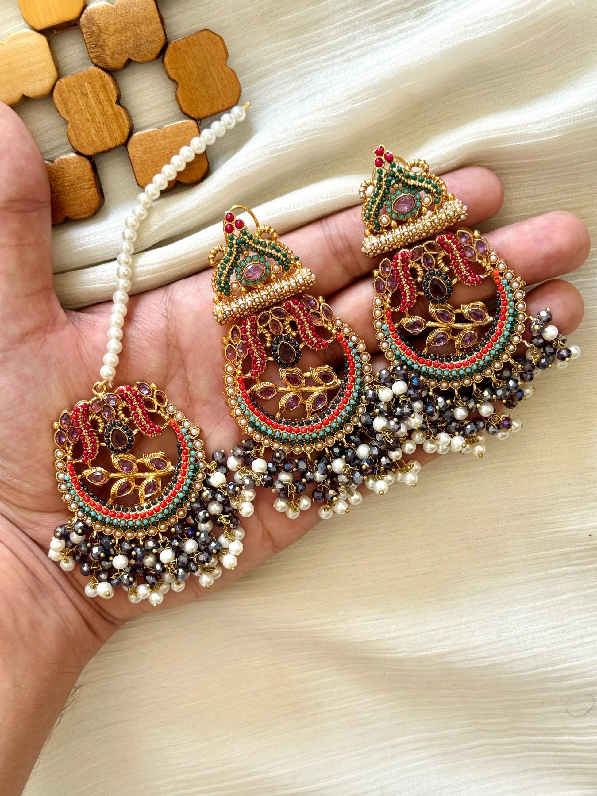 Noratan Baali Tika set-2304 Nayab Jewellery