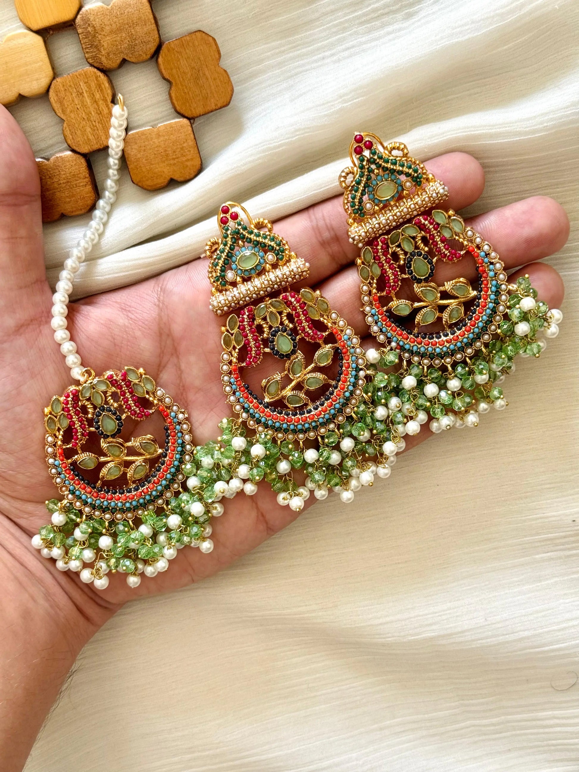 Noratan Baali Tika set-2304 Nayab Jewellery