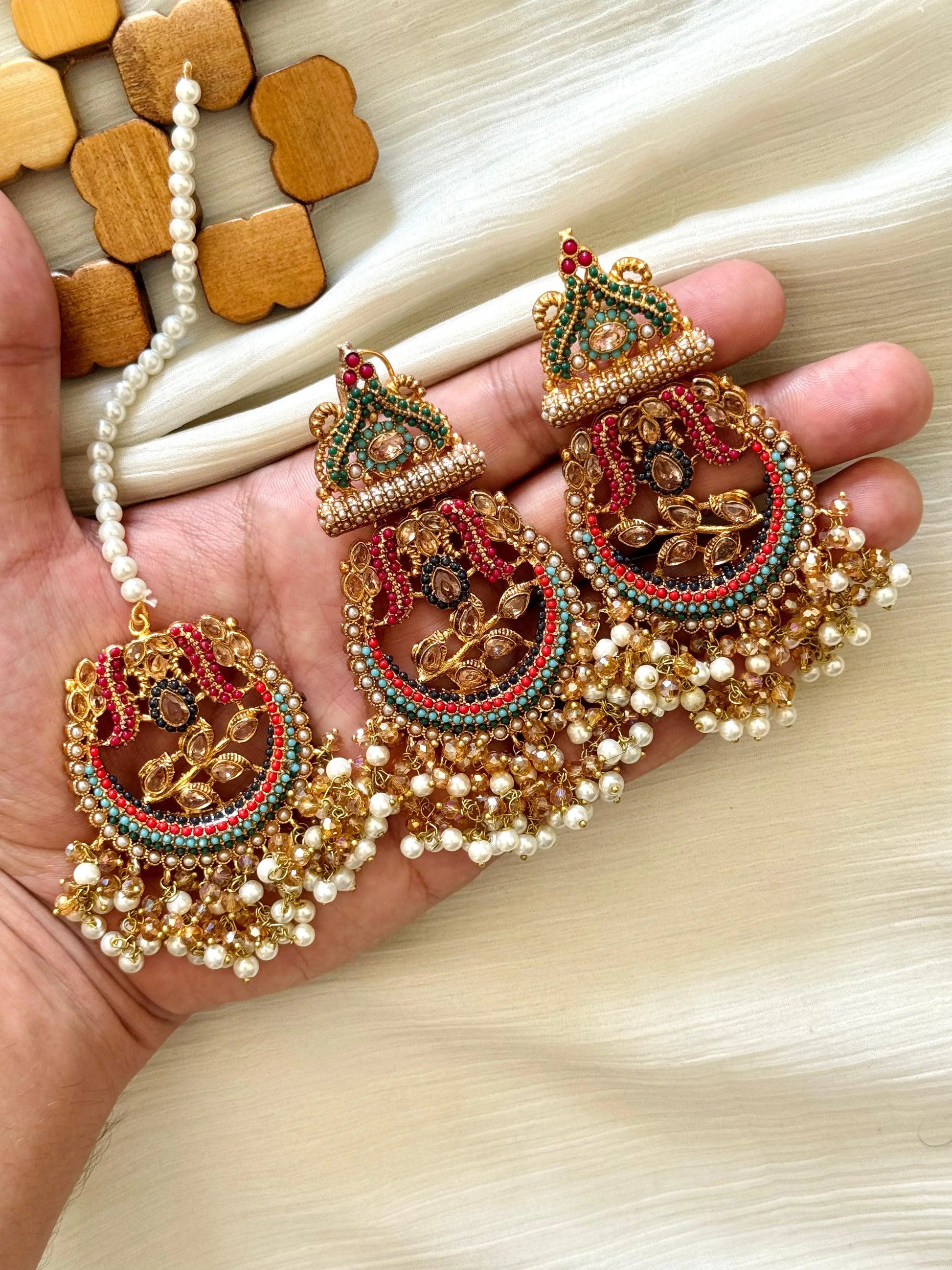 Noratan Baali Tika set-2304 Nayab Jewellery