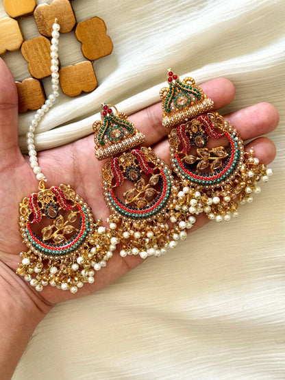 Noratan Baali Tika set-2304 Nayab Jewellery