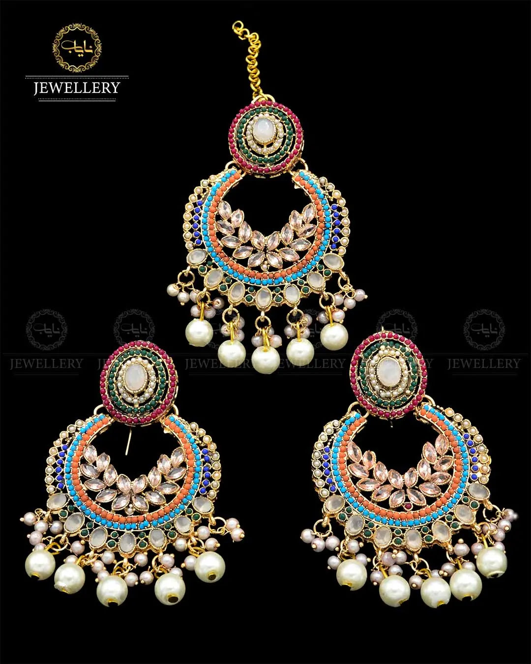 Noratan Baali tika set NJ-1813 Nayab Jewellery