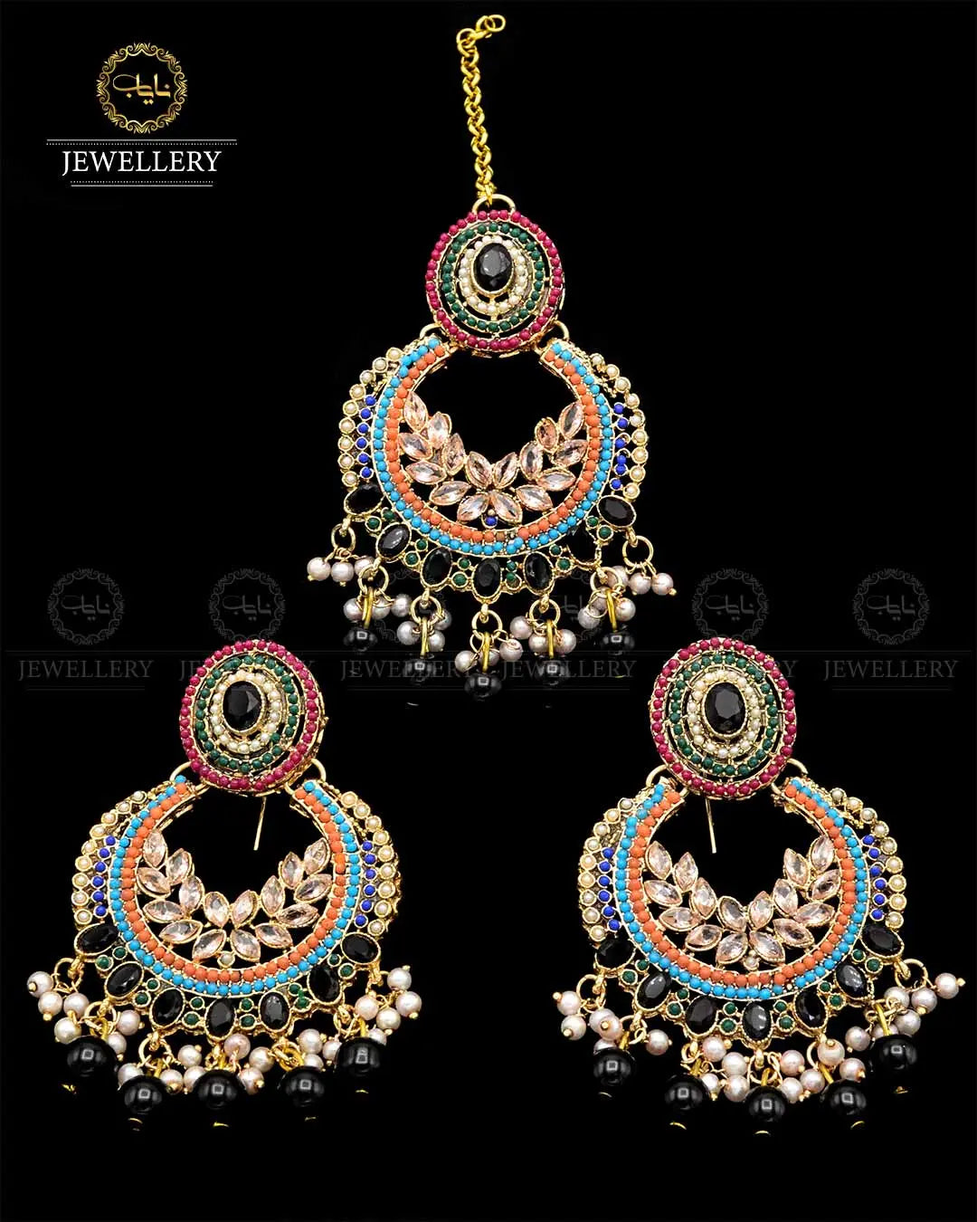 Noratan Baali tika set NJ-1813 Nayab Jewellery