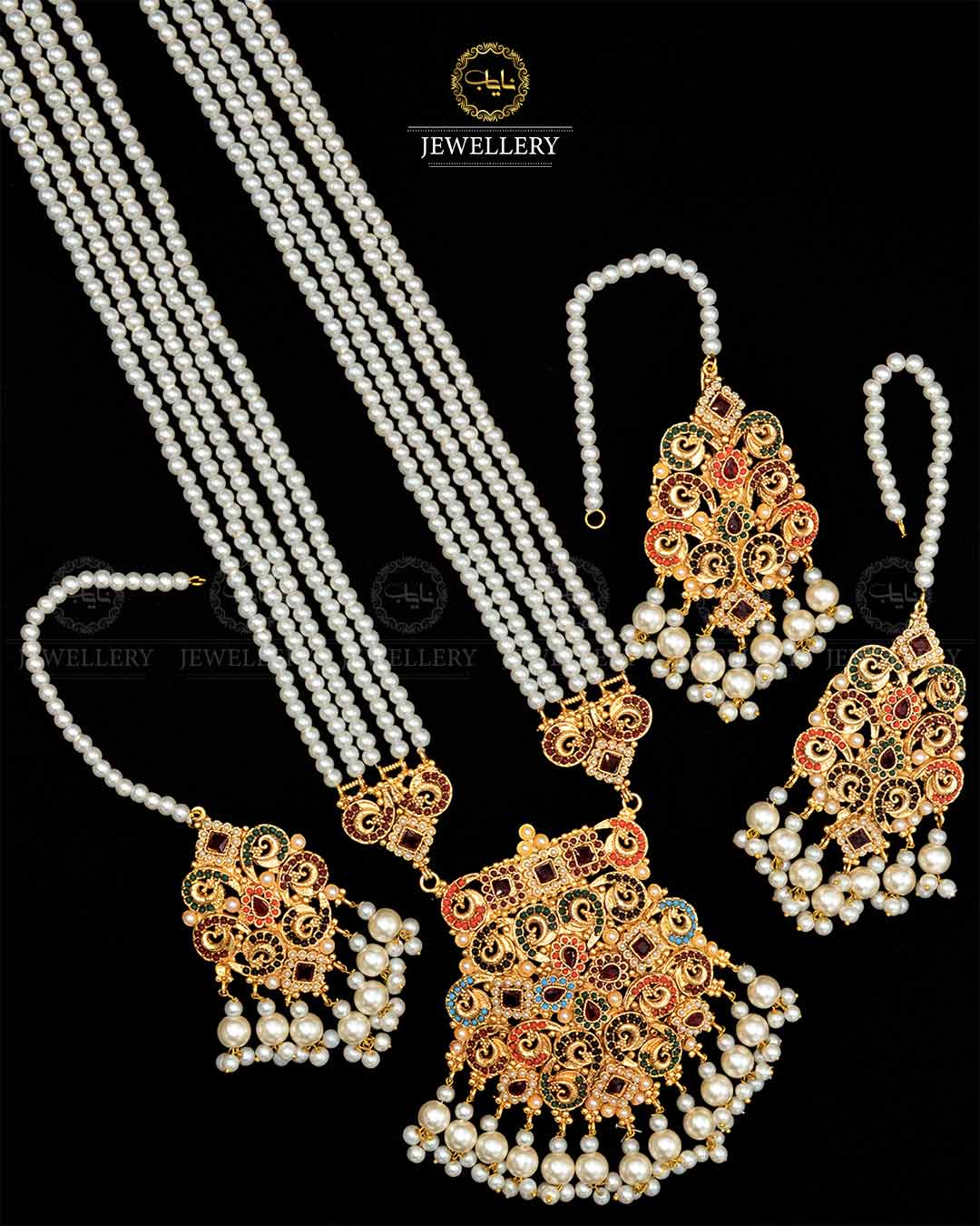 Noratan Mala set NJ-1837 Nayab Jewellery