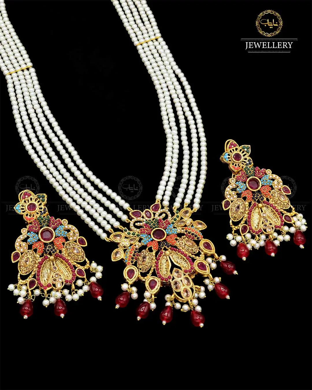 Noratan Mala set NJ-1842 Nayab Jewellery