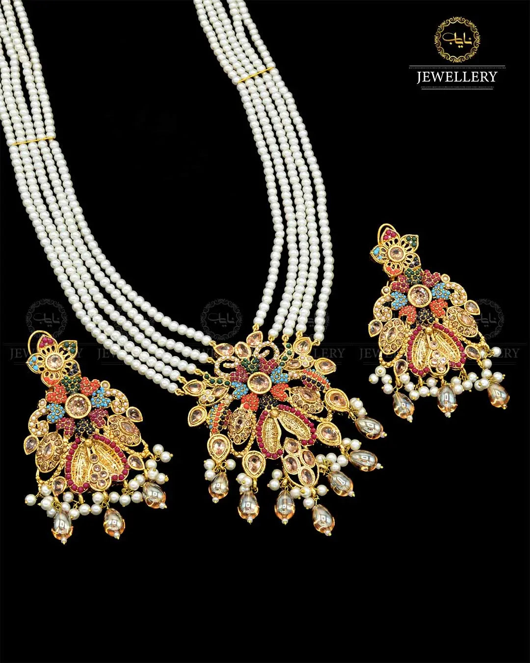 Noratan Mala set NJ-1842 Nayab Jewellery